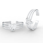 Load image into Gallery viewer, traditional-3-layers-heart-design-gold-toe-ring-in-sterling-silver-mgs11453angle4-nl-wg