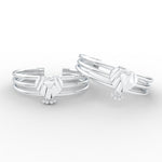 Load image into Gallery viewer, traditional-3-layers-heart-design-gold-toe-ring-in-sterling-silver-mgs11453sleep-nl-wg