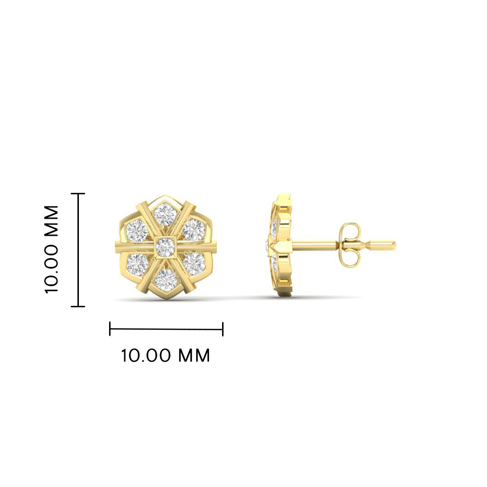 Traditional Impon Big Stud Earring