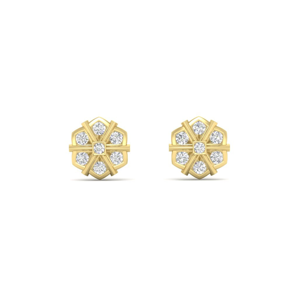 Traditional Impon Big Stud Earring