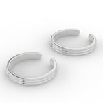 Load image into Gallery viewer, trio-line-adjustable-toe-ring-in-sterling-silver-mgs11431angle2-nl-wg