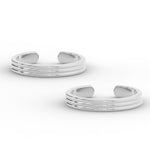 Load image into Gallery viewer, trio-line-adjustable-toe-ring-in-sterling-silver-mgs11431angle3-nl-wg