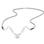 Load image into Gallery viewer, twisted-v-shape-spaced-out-emerald-mangalsutra-in-white-gold-mgs60964gemgrsleep-nl-wg.jpg