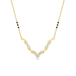 Load image into Gallery viewer, twisted-v-shape-3-black-beads-sapphire-mangalsutra-in-yellow-gold-mgs60964gsablangle1-nl-yg.jpg
