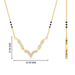 Load image into Gallery viewer, twisted-v-shape-3-black-beads-sapphire-mangalsutra-in-yellow-gold-mgs60964gsablangle2-nl-yg-hw.jpg