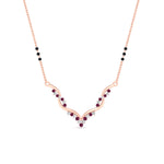 Load image into Gallery viewer, twisted-v-shape-spaced-out-emerald-mangalsutra-in-rose-gold-mgs60964gemgrangle1-nl-rg.jpg