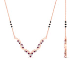 Load image into Gallery viewer, twisted-v-shape-spaced-out-emerald-mangalsutra-in-rose-gold-mgs60964gemgrangle2-nl-rg.jpg
