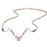 Load image into Gallery viewer, twisted-v-shape-spaced-out-emerald-mangalsutra-in-rose-gold-mgs60964gemgrsleep-nl-rg.jpg