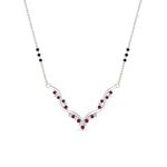 Load image into Gallery viewer, twisted-v-shape-3-black-beads-sapphire-mangalsutra-in-white-gold-mgs60964gsablangle1-nl-wg.jpg