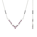 Load image into Gallery viewer, twisted-v-shape-3-black-beads-sapphire-mangalsutra-in-white-gold-mgs60964gsablangle2-nl-wg.jpg