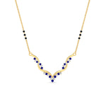 Load image into Gallery viewer, twisted-v-shape-spaced-out-emerald-mangalsutra-in-yellow-gold-mgs60964gemgrangle1-nl-yg.jpg