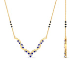Load image into Gallery viewer, twisted-v-shape-spaced-out-emerald-mangalsutra-in-yellow-gold-mgs60964gemgrangle2-nl-yg.jpg