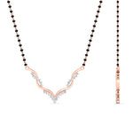 Load image into Gallery viewer, twisted-v-shape-spaced-out-emerald-mangalsutra-in-rose-gold-mgs60964gemgrangle2-nl-rg.jpg