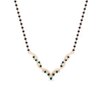 Load image into Gallery viewer, twisted-v-shape-spaced-out-sapphire-mangalsutra-in-rose-gold-mgs60964gsablangle1-nl-rg.jpg