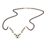 Load image into Gallery viewer, twisted-v-shape-spaced-out-sapphire-mangalsutra-in-rose-gold-mgs60964gsablsleep-nl-rg.jpg