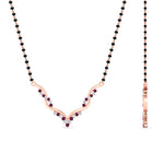 Load image into Gallery viewer, twisted-v-shape-spaced-out-sapphire-mangalsutra-in-rose-gold-mgs60964gsablangle2-nl-rg.jpg