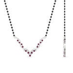 Load image into Gallery viewer, twisted-v-shape-spaced-out-sapphire-mangalsutra-in-white-gold-mgs60964gsablangle2-nl-wg.jpg