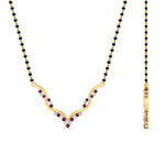 Load image into Gallery viewer, twisted-v-shape-spaced-out-diamond-mangalsutra-in-yellow-gold-mgs60964angle2-nl-yg.jpg