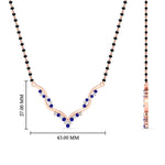 Load image into Gallery viewer, twisted-v-shape-spaced-out-pink-sapphire-mangalsutra-in-rose-gold-mgs60964gsadrpiangle2-nl-rg-hw.jpg