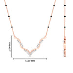 Load image into Gallery viewer, twisted-v-shape-3-black-beads-emerald-mangalsutra-in-white-gold-mgs60964gemgrangle2-nl-wg-hw.jpg