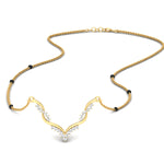 Load image into Gallery viewer, twisted-v-shape-spaced-out-diamond-mangalsutra-in-yellow-gold-mgs60964sleep-nl-yg.jpg