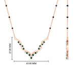 Load image into Gallery viewer, twisted-v-shape-spaced-out-diamond-mangalsutra-in-rose-gold-mgs60964angle2-nl-rg-hw.jpg