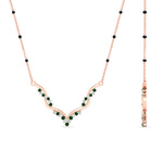 Load image into Gallery viewer, twisted-v-shape-spaced-out-diamond-mangalsutra-in-rose-gold-mgs60964angle2-nl-rg.jpg