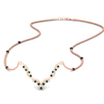 Load image into Gallery viewer, twisted-v-shape-spaced-out-diamond-mangalsutra-in-rose-gold-mgs60964sleep-nl-rg.jpg