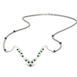 Load image into Gallery viewer, twisted-v-shape-spaced-out-pink-sapphire-mangalsutra-in-white-gold-mgs60964gsadrpisleep-nl-wg.jpg