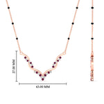Load image into Gallery viewer, twisted-v-shape-spaced-out-sapphire-mangalsutra-in-rose-gold-mgs60964gsablangle2-nl-rg-hw.jpg
