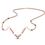 Load image into Gallery viewer, twisted-v-shape-spaced-out-sapphire-mangalsutra-in-rose-gold-mgs60964gsablsleep-nl-rg.jpg