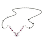Load image into Gallery viewer, twisted-v-shape-spaced-out-diamond-mangalsutra-in-white-gold-mgs60964sleep-nl-wg.jpg