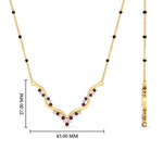 Load image into Gallery viewer, twisted-v-shape-spaced-out-pink-sapphire-mangalsutra-in-yellow-gold-mgs60964gsadrpiangle2-nl-yg-hw.jpg