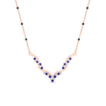 Load image into Gallery viewer, twisted-v-shape-3-black-beads-pink-sapphire-mangalsutra-in-white-gold-mgs60964gsadrpiangle1-nl-wg.jpg