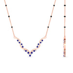 Load image into Gallery viewer, twisted-v-shape-3-black-beads-pink-sapphire-mangalsutra-in-white-gold-mgs60964gsadrpiangle2-nl-wg.jpg