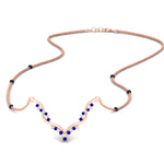 Load image into Gallery viewer, twisted-v-shape-3-black-beads-pink-sapphire-mangalsutra-in-white-gold-mgs60964gsadrpisleep-nl-wg.jpg