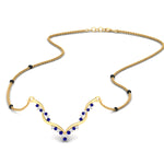 Load image into Gallery viewer, twisted-v-shape-spaced-out-sapphire-mangalsutra-in-yellow-gold-mgs60964gsablsleep-nl-yg.jpg