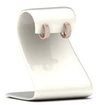 Load image into Gallery viewer, Two Row Diamond Hoops Earring