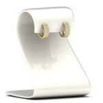 Load image into Gallery viewer, Two Row Diamond Hoops Earring