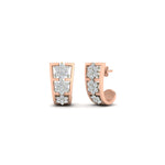 Load image into Gallery viewer, Two Tone Floral Diamond Earrings