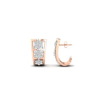 Load image into Gallery viewer, Two Tone Floral Diamond Earrings