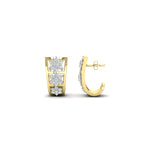 Load image into Gallery viewer, Two Tone Floral Diamond Earrings
