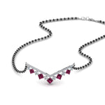 Load image into Gallery viewer, V Shaped Bar Diamond Mangalsutra