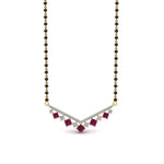 Load image into Gallery viewer, V Shaped Bar Diamond Mangalsutra