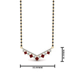 Load image into Gallery viewer, V Shaped Bar Diamond Mangalsutra