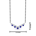 Load image into Gallery viewer, V Shaped Bar Diamond Mangalsutra