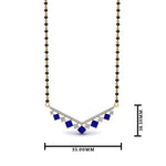 Load image into Gallery viewer, V Shaped Bar Diamond Mangalsutra