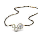 Load image into Gallery viewer, 0.50-Carat-3-Circle-Diamond-Pendent-Mangalsutra