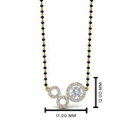 Load image into Gallery viewer, 0.50-Carat-3-Circle-Diamond-Pendent-Mangalsutra