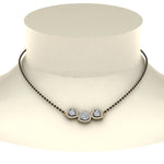 Load image into Gallery viewer, 3-Halo-Diamond-Heart-Mangalsutra